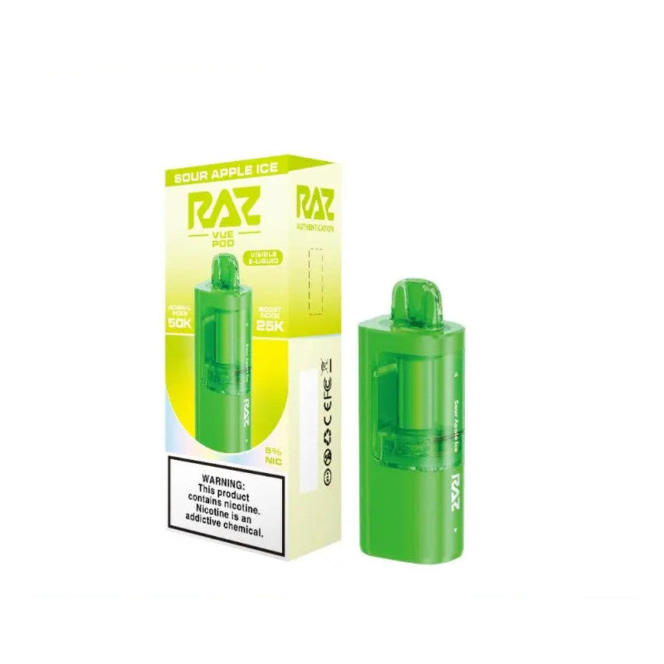 Sour Apple Ice RAZ VUE 50k (POD) Disposable Vape Sour Apple Ice RAZ VUE 50k (POD) Disposable Vape