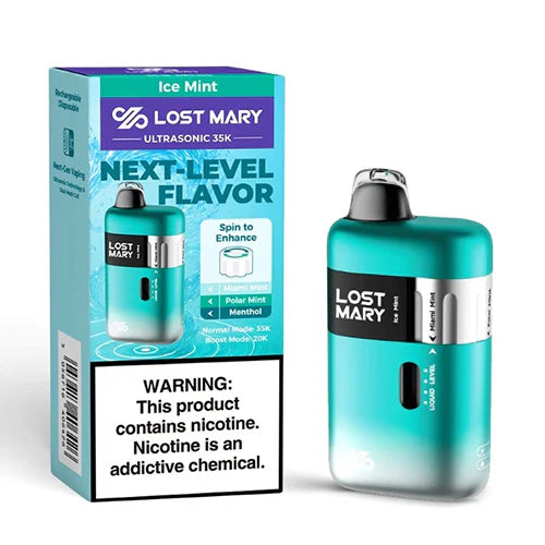 Ice Mint Lost Mary Ultrasonic 35K Disposable Vape Ice Mint Lost Mary Ultrasonic 35K Disposable Vape