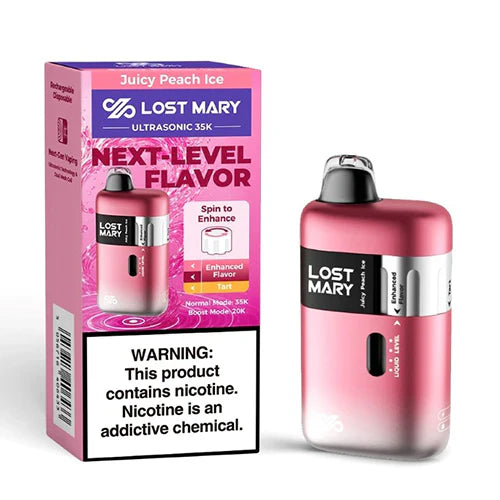 Juicy Peach Ice Lost Mary Ultrasonic 35K Disposable Vape Juicy Peach Ice Lost Mary Ultrasonic 35K Disposable Vape
