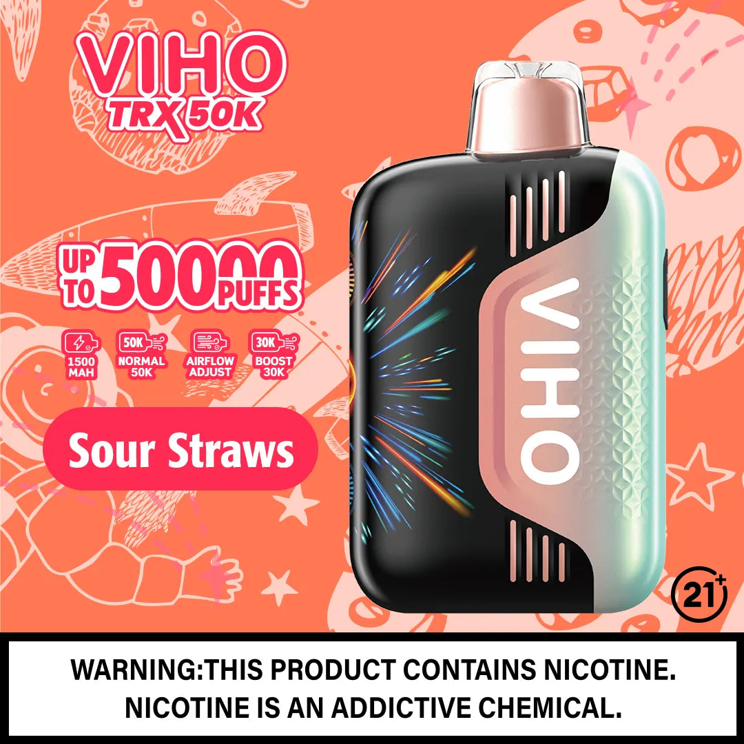 Sour Straws VIHO TRX 50k Disposable Vape Sour Straws VIHO TRX 50k Disposable Vape