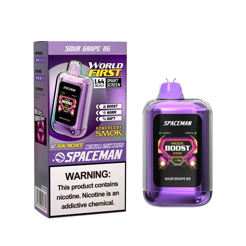 Sour Grape BG Spaceman Nebula 25k Plus Disposable Vape