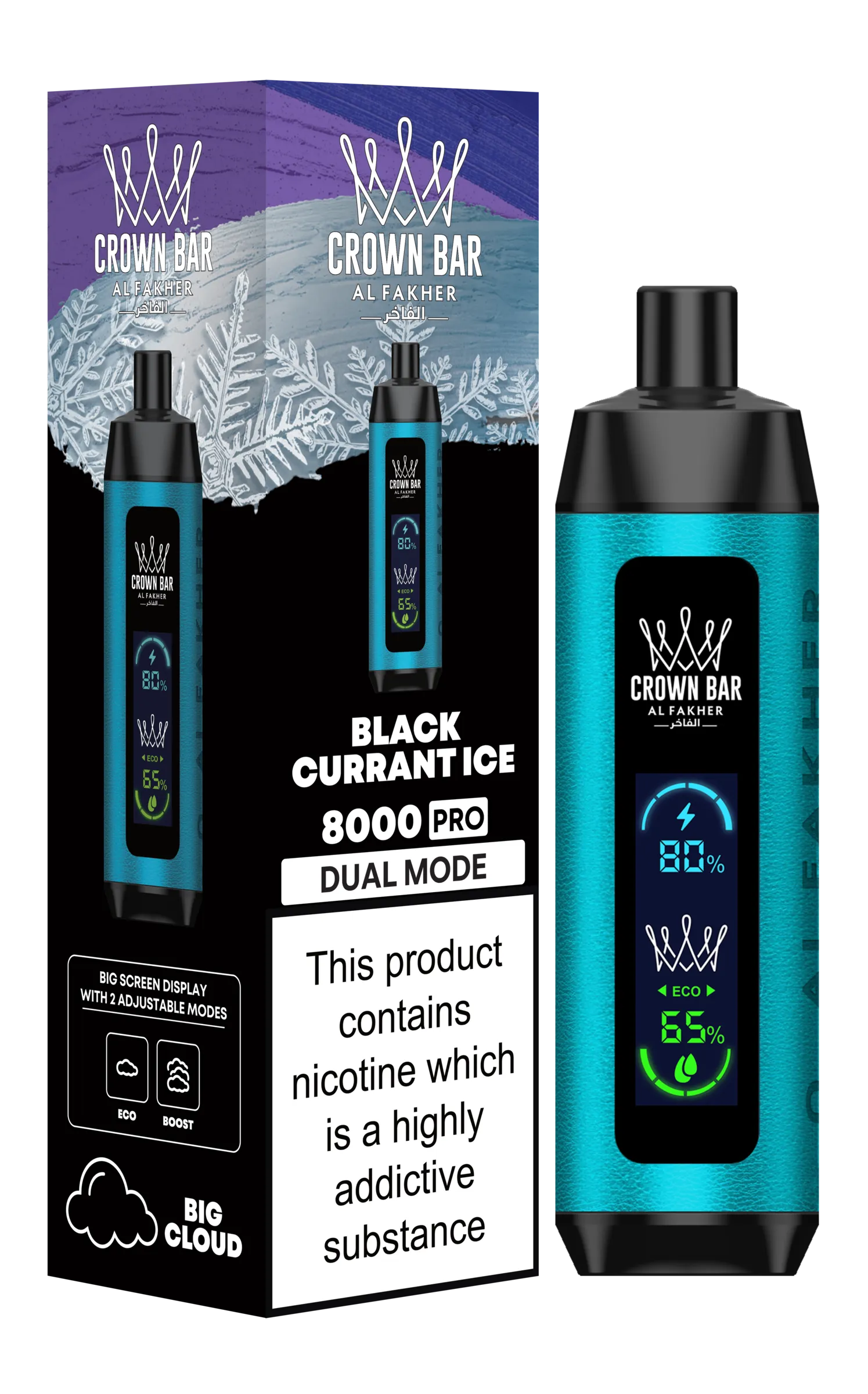 Black Currant Ice Al Fakher Crown Bar PRO 8k Disposable Vape Black Currant Ice Al Fakher Crown Bar PRO 8k Disposable Vape