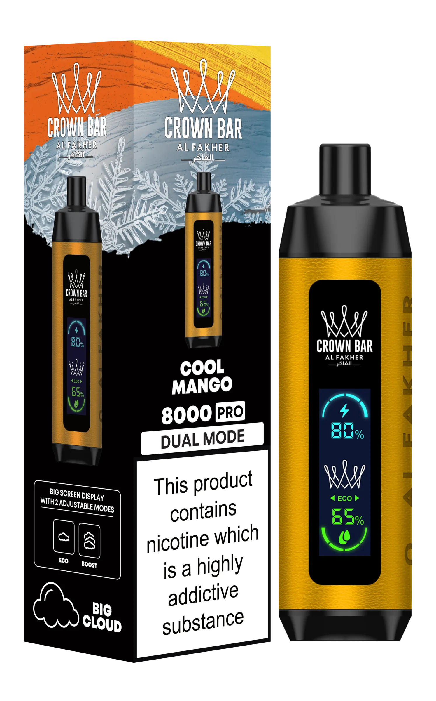 Cool Mango Al Fakher Crown Bar PRO 8k Disposable Vape Cool Mango Al Fakher Crown Bar PRO 8k Disposable Vape