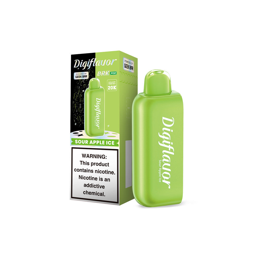 Sour Apple Ice Digiflavor BRK 20,000 Puffs POD Disposable Device Sour Apple Ice Digiflavor BRK 20,000 Puffs POD Disposable Device