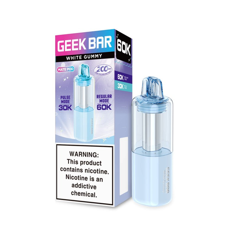 White Gummy Geek Bar Mate 60k (POD)
