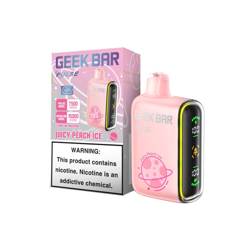 Juicy Peach Ice Geek Bar Pulse 15k
