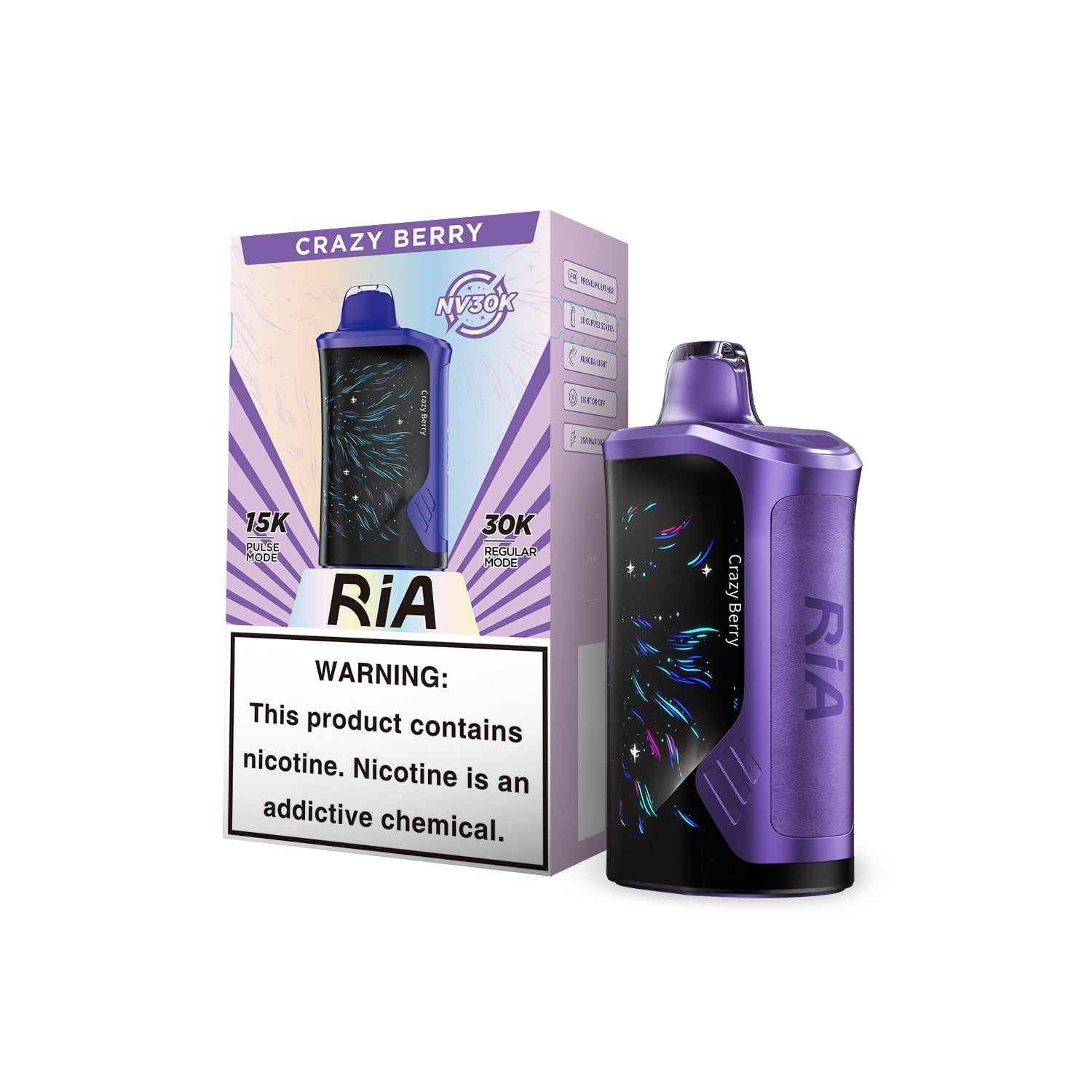 Triple Berry Raz Flavor Crazy Berry RIA NV 30k Disposable Vape Triple Berry Raz Flavor Crazy Berry RIA NV 30k Disposable Vape