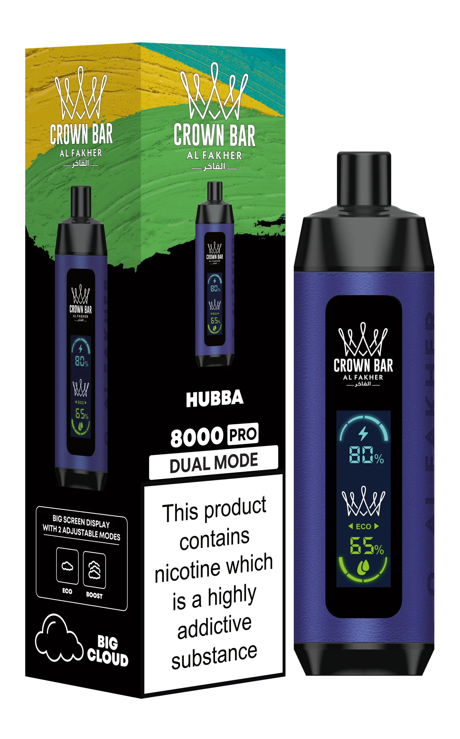 Hubba Al Fakher Crown Bar PRO 8k