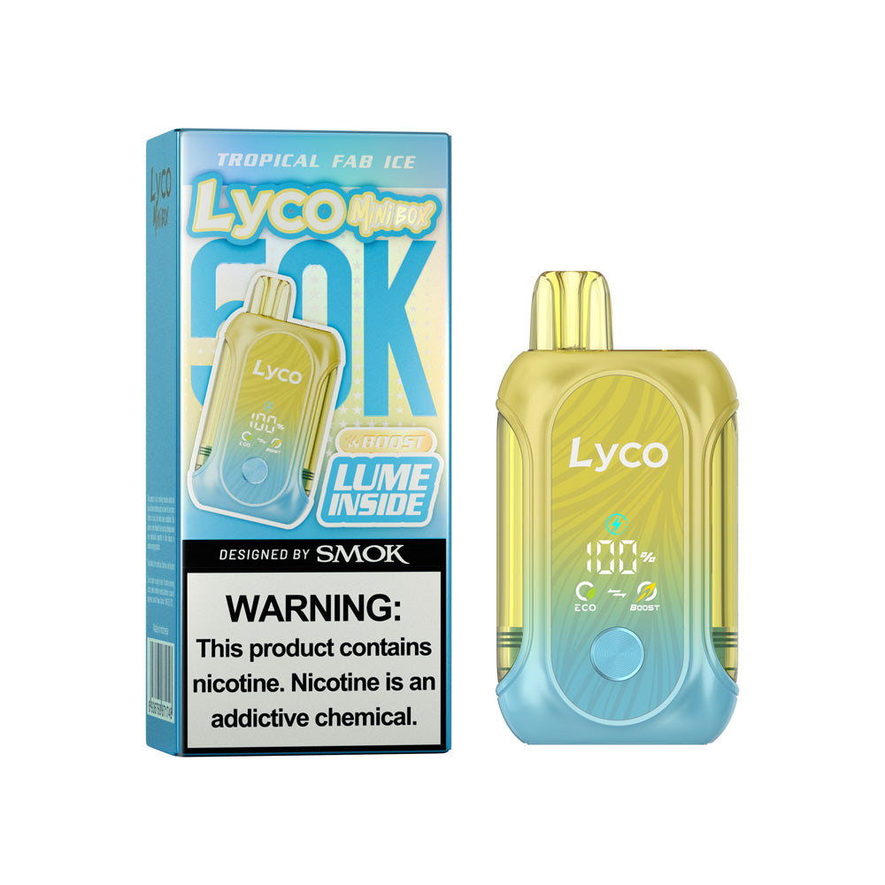 free shipping disposable vape Tropical Fab Ice LYCO Mini Box 50K | 50,000 Puffs Raz Mega 25000 — EOL Variant:Limpid Pink