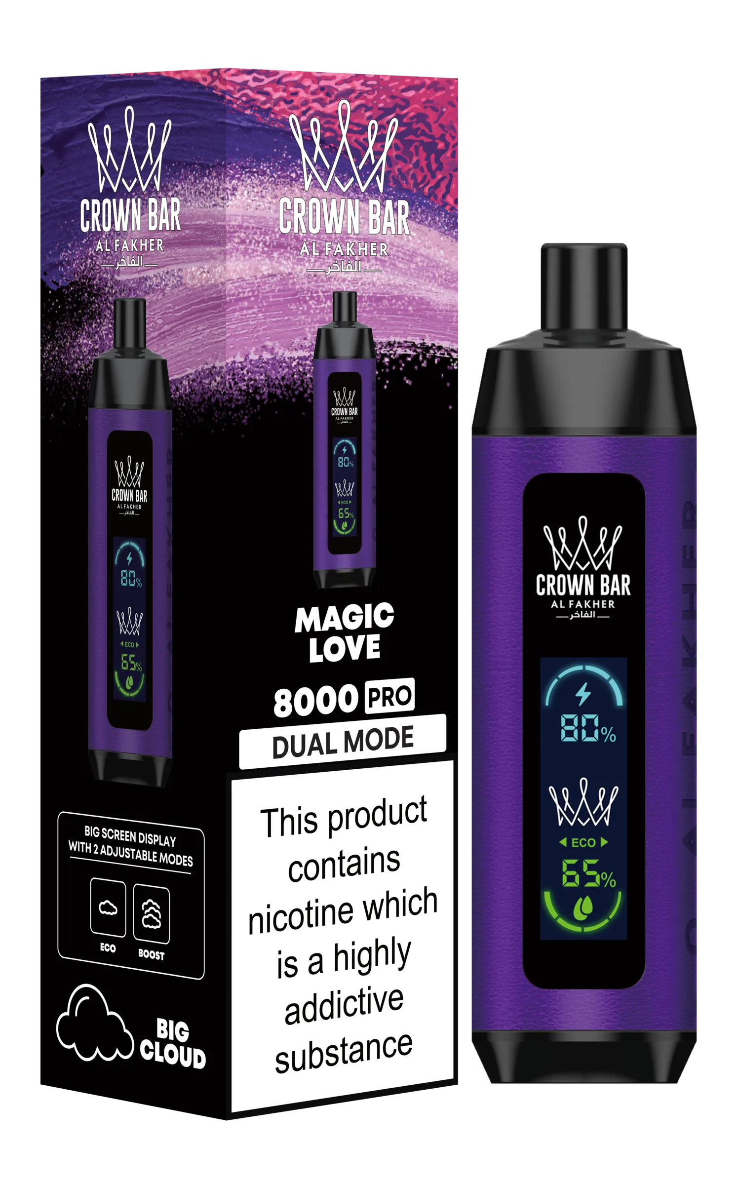 Magic Love Al Fakher Crown Bar PRO 8k
