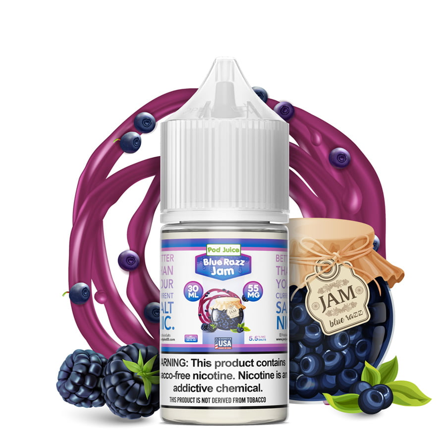 Blue Razz Jam By Pod Juice 55