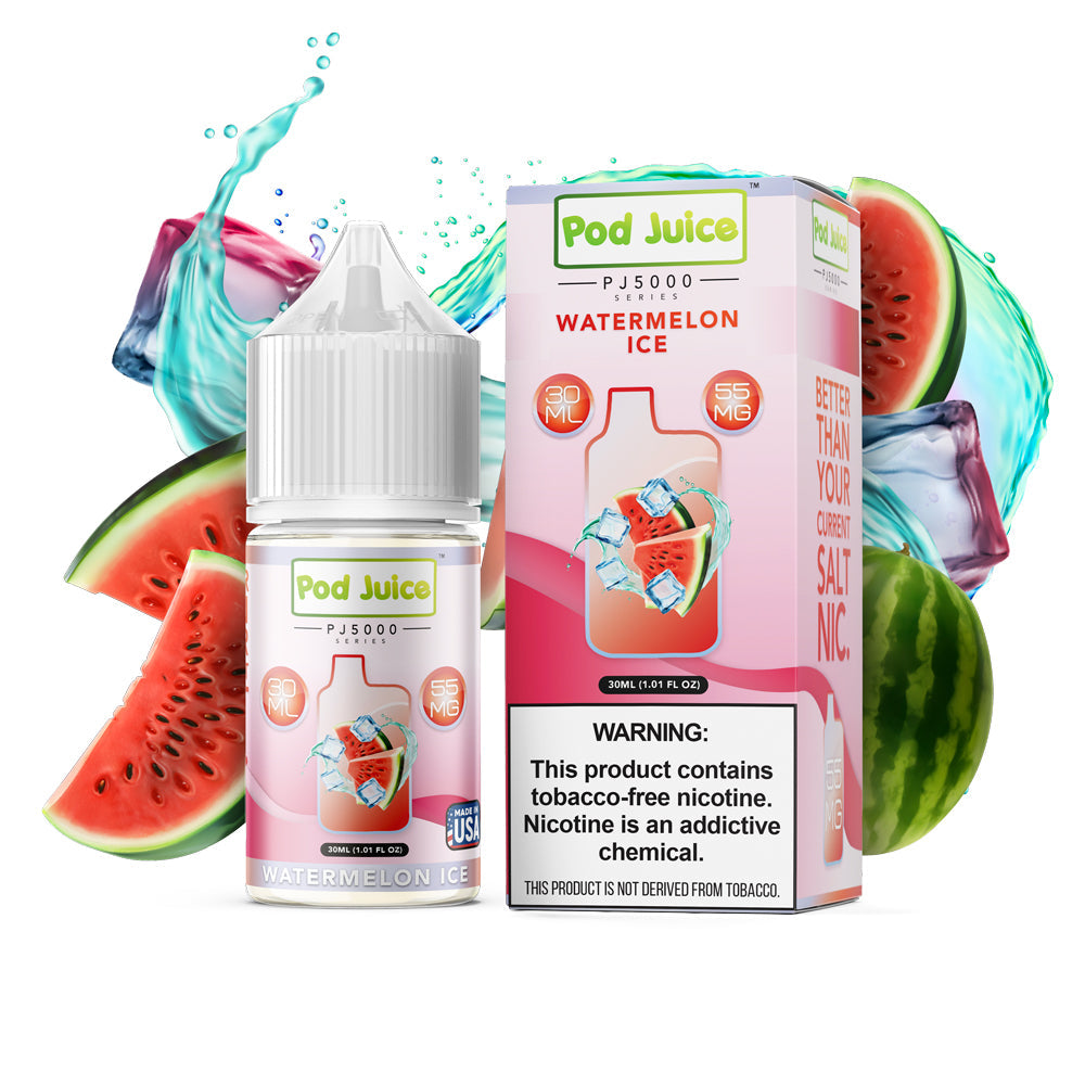 Can I Get Vape Juice Delivered Watermelon Ice By Pod Juice 55 (PJ 5000 Series) E- Can I Get Vape Juice Delivered Watermelon Ice By Pod Juice 55 (PJ 5000 Series) E-