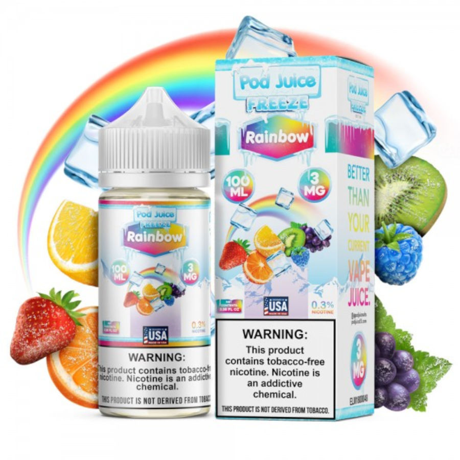 Rainbow Freeze By Pod Juice 55 E-Liquids - $13.99 Vape Juice Rainbow Freeze By Pod Juice 55 E-Liquids - $13.99 Vape Juice