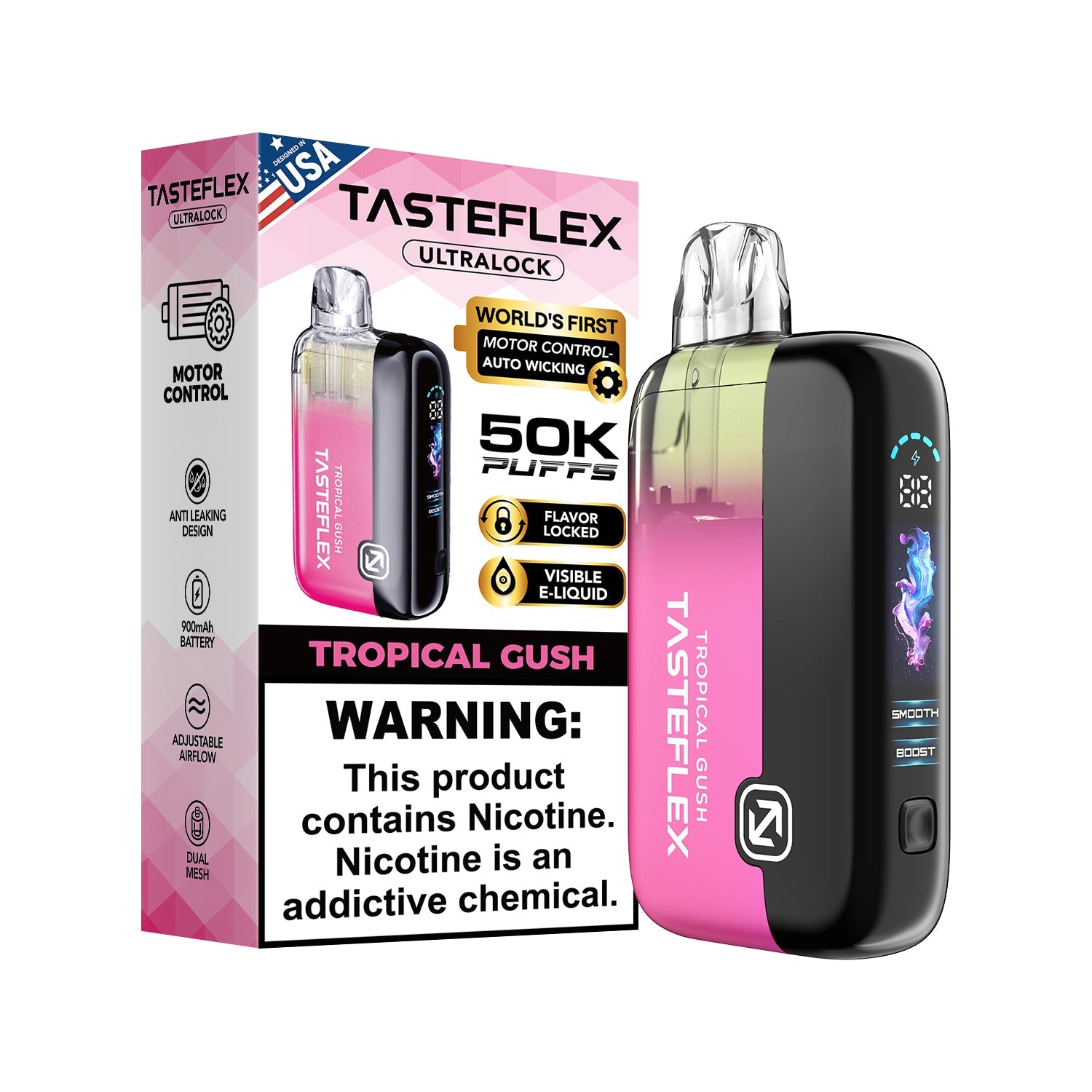Tropical Gush TasteFlex UltraLock 50K Disposable Vape Tropical Gush TasteFlex UltraLock 50K Disposable Vape
