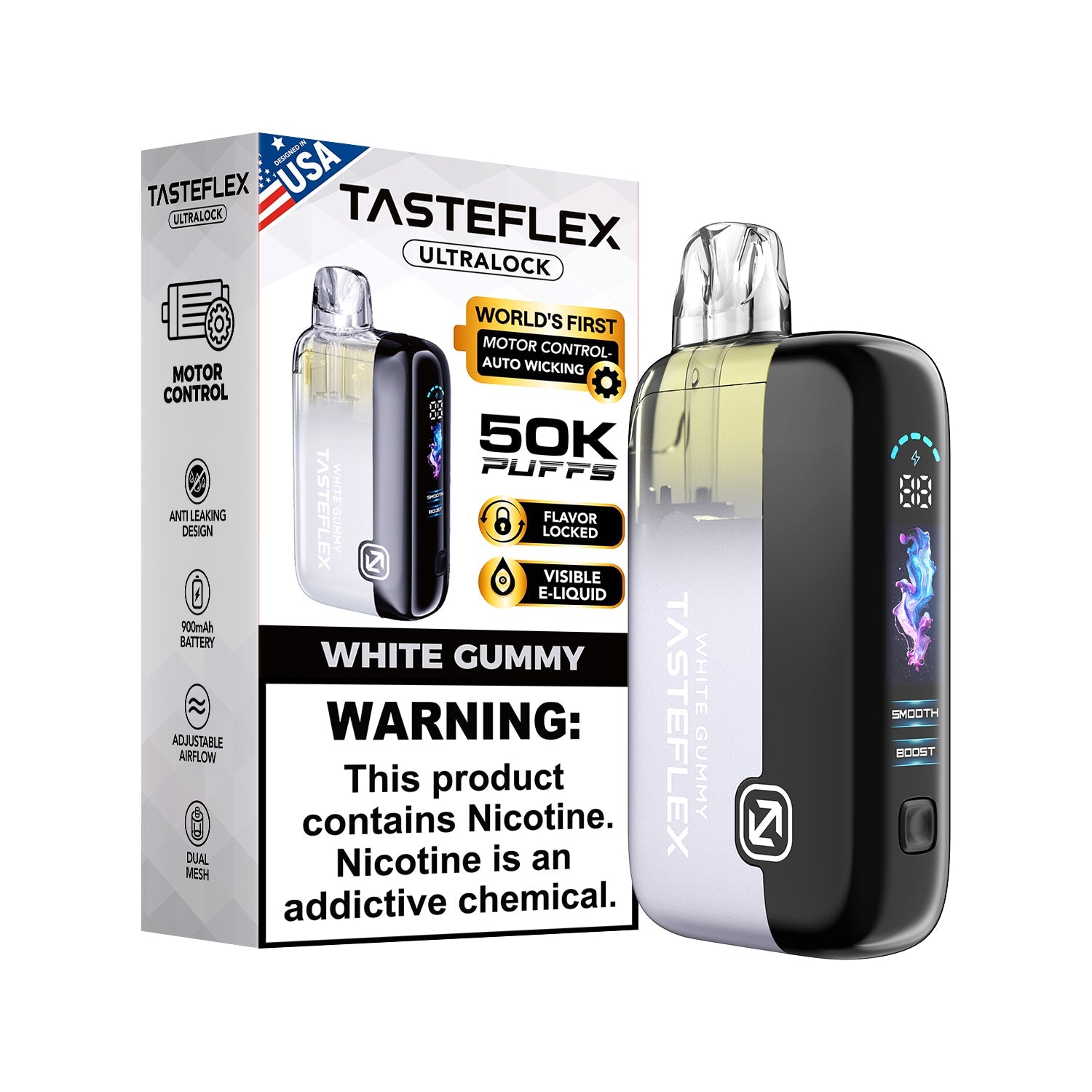 White Gummy TasteFlex UltraLock 50K