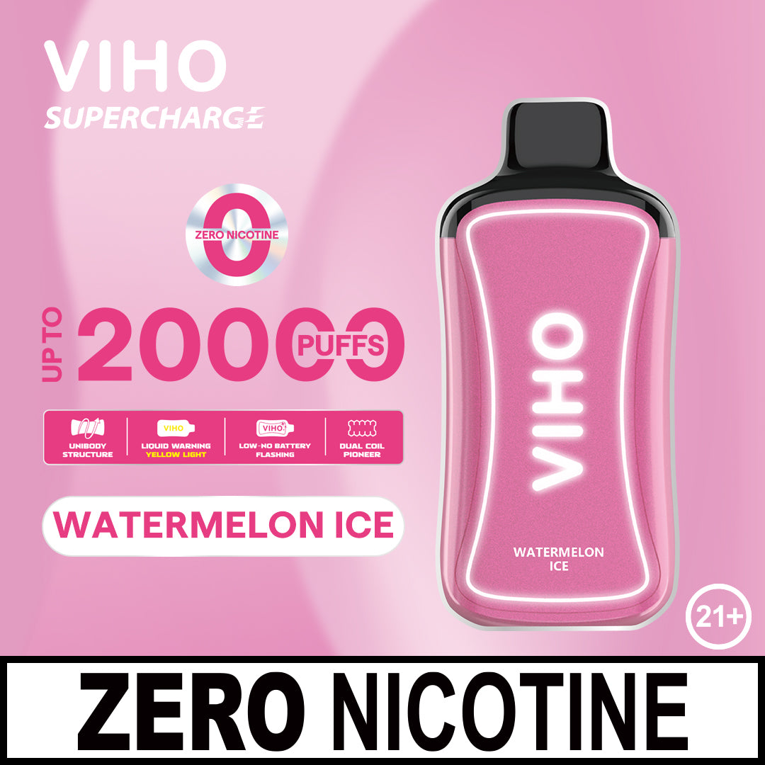 Watermelon Ice VIHO Supercharge 20k 0% Nicotine