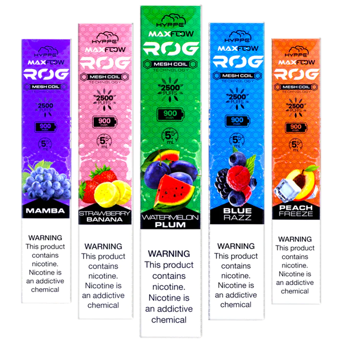 HYPPE Max Flow ROG 2500 Puffs sold by VPdudes made by Hyppe | Tags: all, Disposables, Hyppe, HYPPE Bar