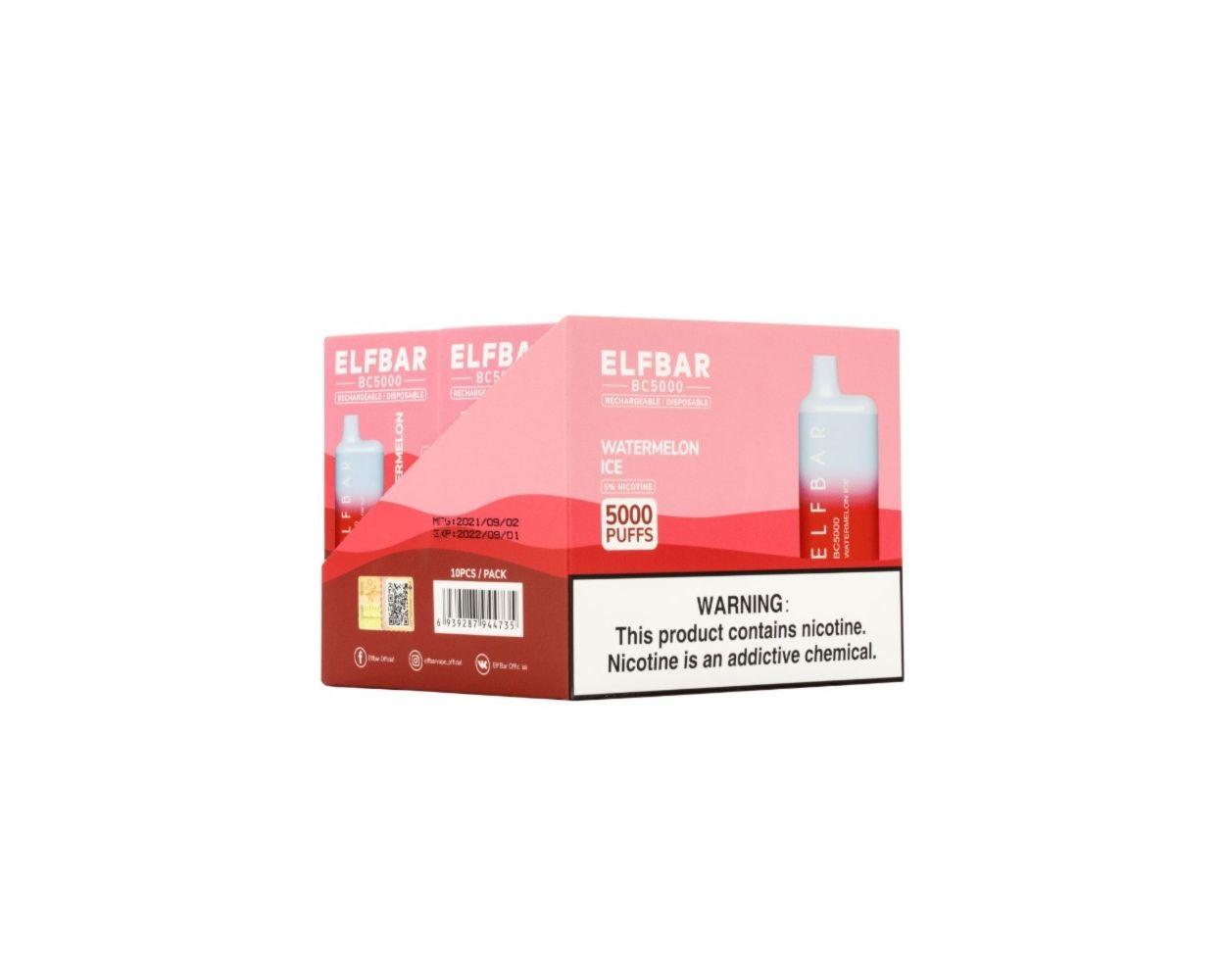 Elf Bar BC5000 – 10 Pack Disposable Vape Case + 10% Bulk Discount sold by VaperDudes.com made by Elf bar | Tags: 10 pack, 5000 puffs, all, Disposables, elf bar