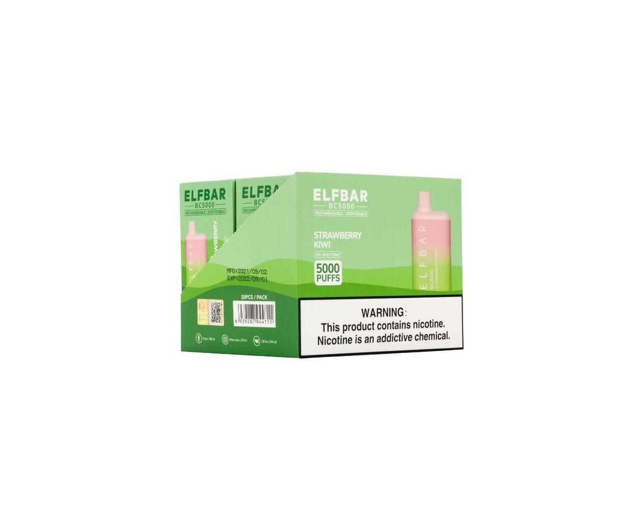 Elf Bar BC5000 – 10 Pack Disposable Vape Case + 10% Bulk Discount sold by VaperDudes.com made by Elf bar | Tags: 10 pack, 5000 puffs, all, Disposables, elf bar