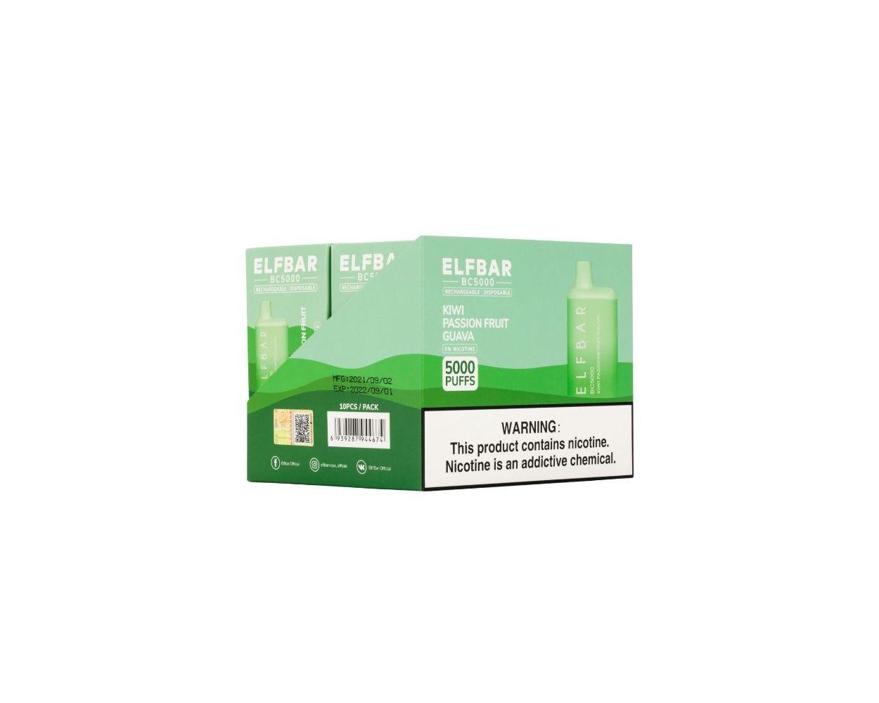 Elf Bar BC5000 – 10 Pack Disposable Vape Case + 10% Bulk Discount sold by VaperDudes.com made by Elf bar | Tags: 10 pack, 5000 puffs, all, Disposables, elf bar