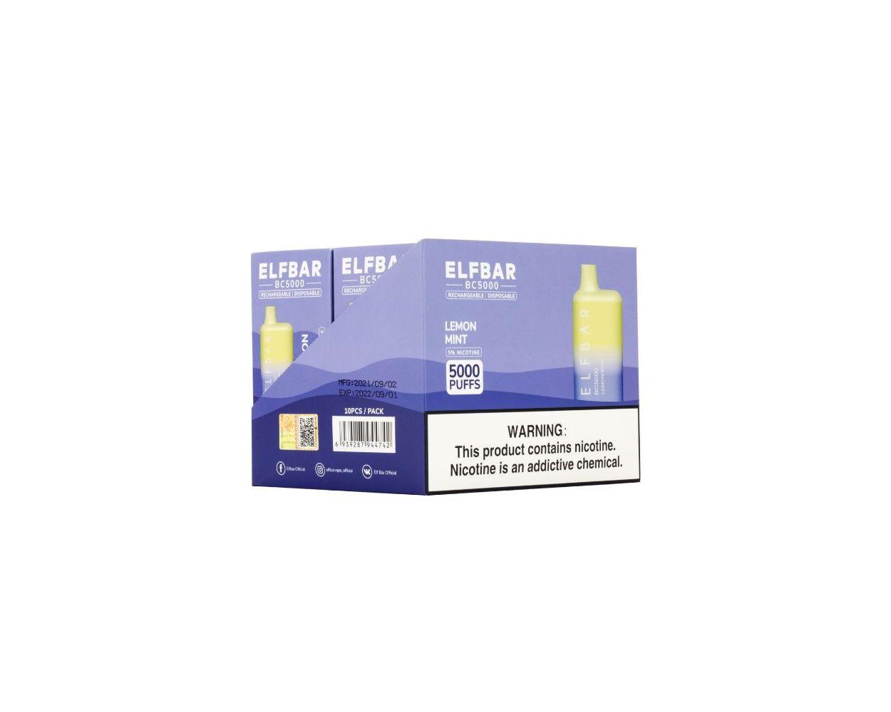 Elf Bar BC5000 – 10 Pack Disposable Vape Case + 10% Bulk Discount sold by VaperDudes.com made by Elf bar | Tags: 10 pack, 5000 puffs, all, Disposables, elf bar