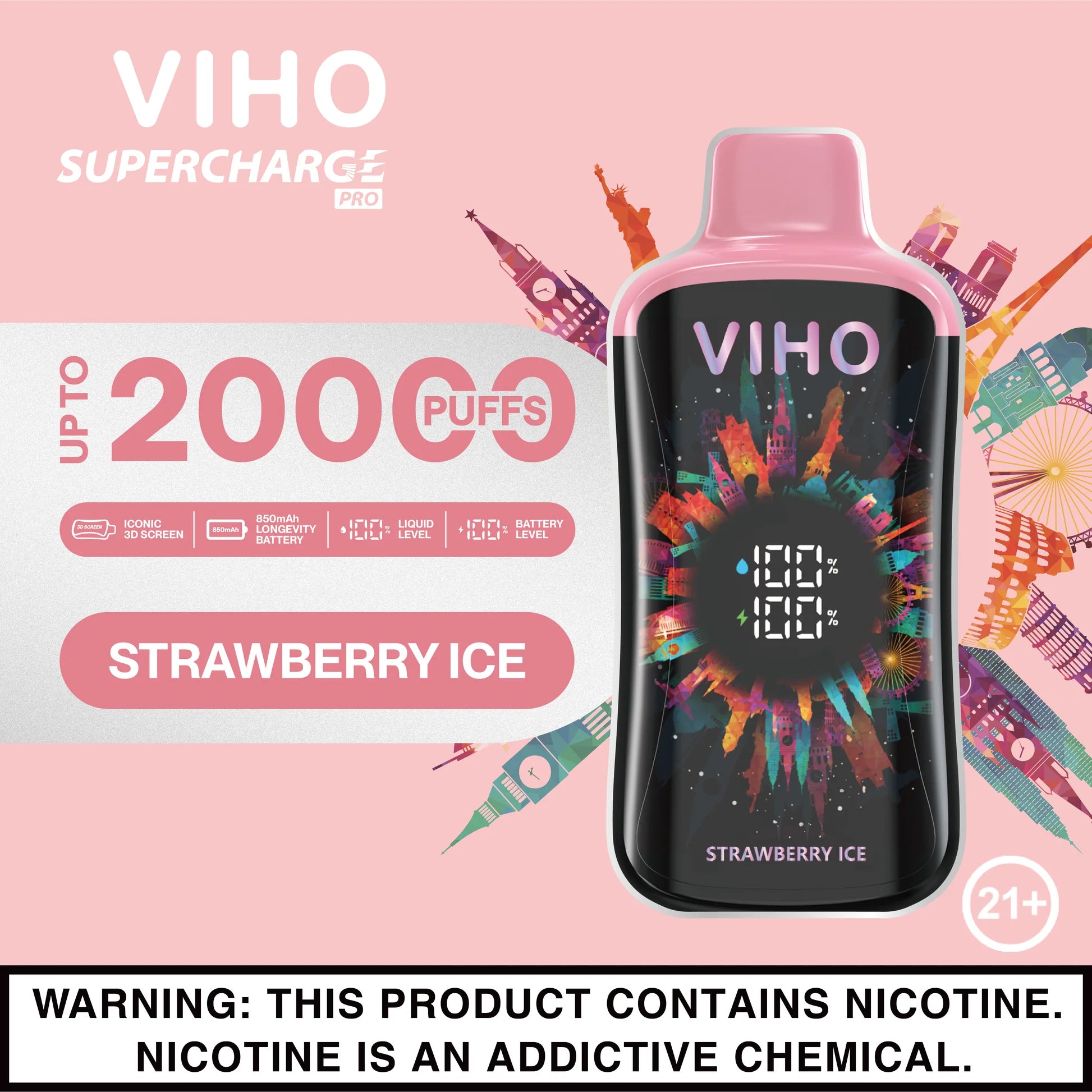 VIHO Supercharge Pro 20000 Puffs