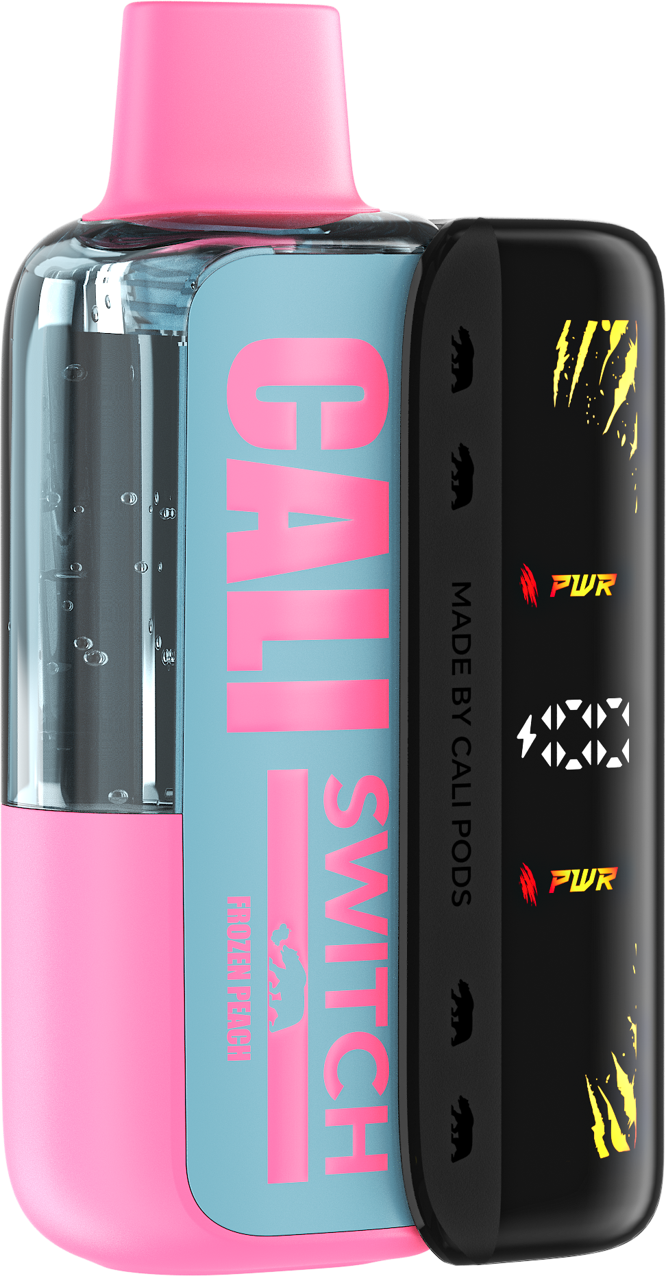 Cali Switch 50K Frozen Peach Kit with rechargeable battery - 50,000 puffs, 15mL, 5% nicotine