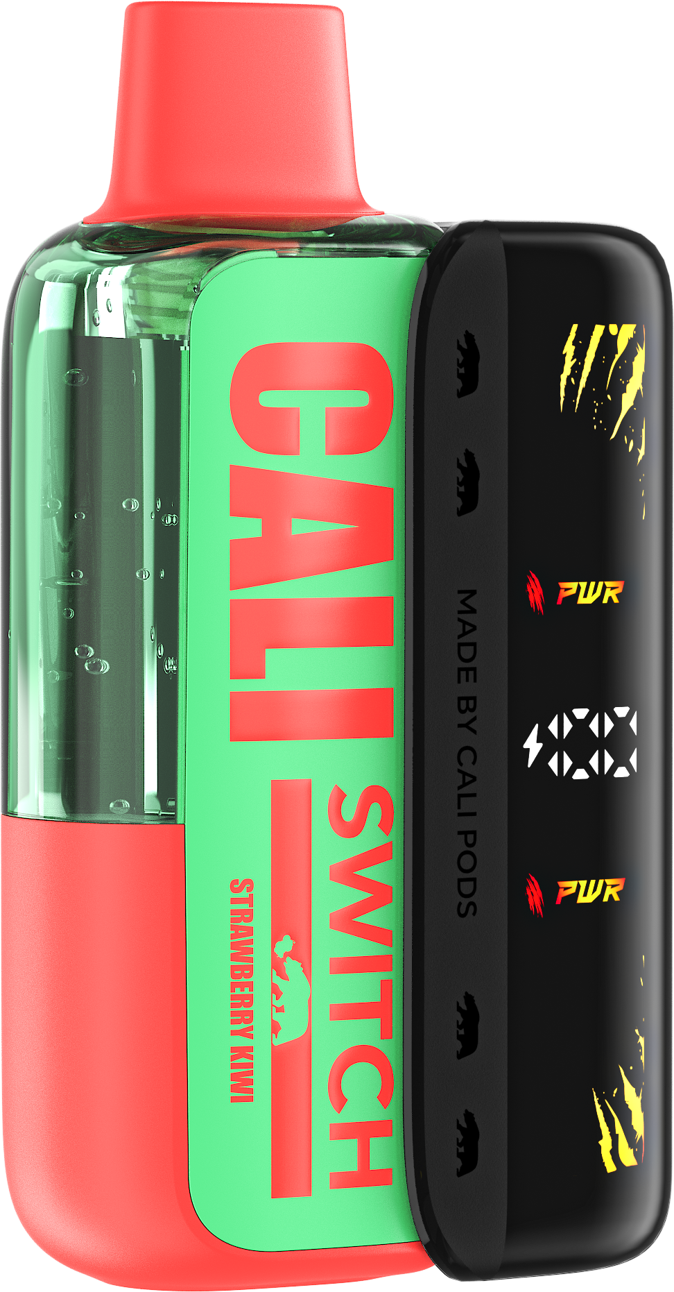 Cali Switch 50K Strawberry Kiwi Kit with rechargeable battery - 50,000 puffs, 15mL, 5% nicotine