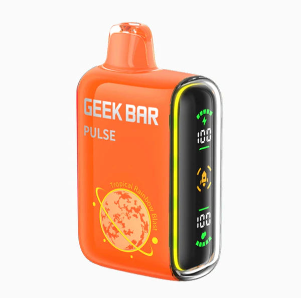 rainbow vape pen disposable Tropical Blast Geek Bar Pulse 15k Flavors:Tropical Delight Best Vape Juice Flavors Cart Shooter