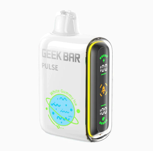 White Gummy Ice Geek Bar Pulse 15000 Disposable Vape