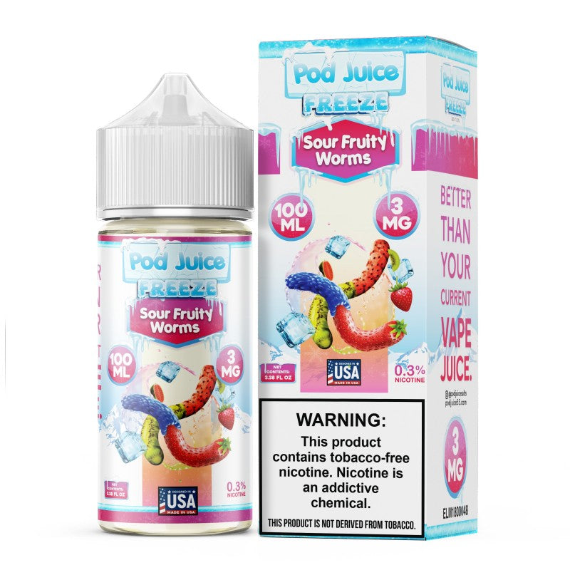 Sour Fruity Worms By Pod Juice 55