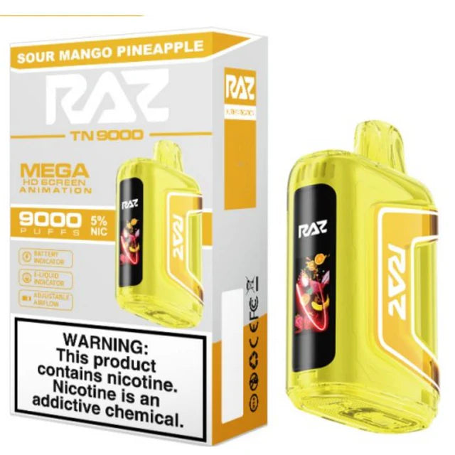Orange Raspberry Raz RAZ TN9000 Disposable Vape Device