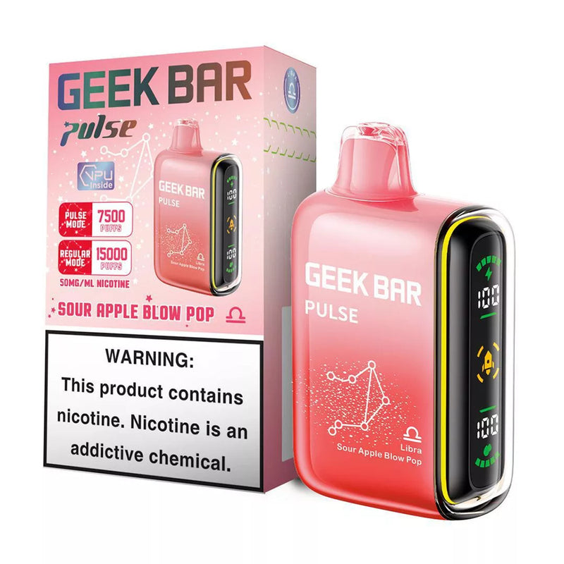 Sour Apple Blow Pop Geek Bar Pulse 15000 Disposable Vape