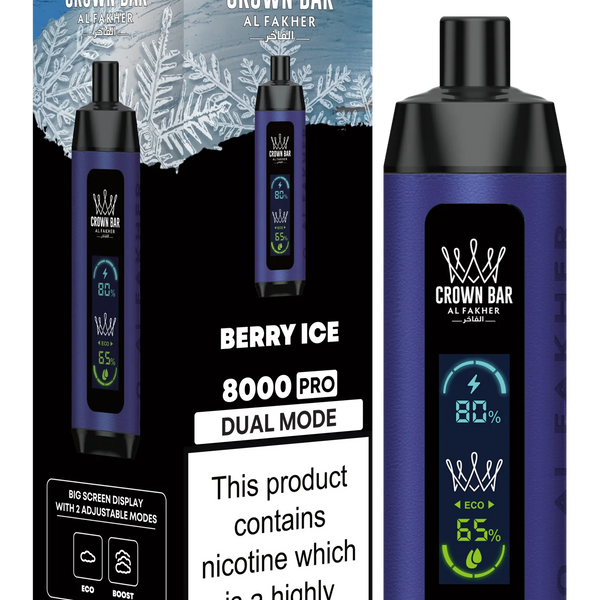 Berry Ice Al Fakher Crown Bar PRO 8k Disposable Vape