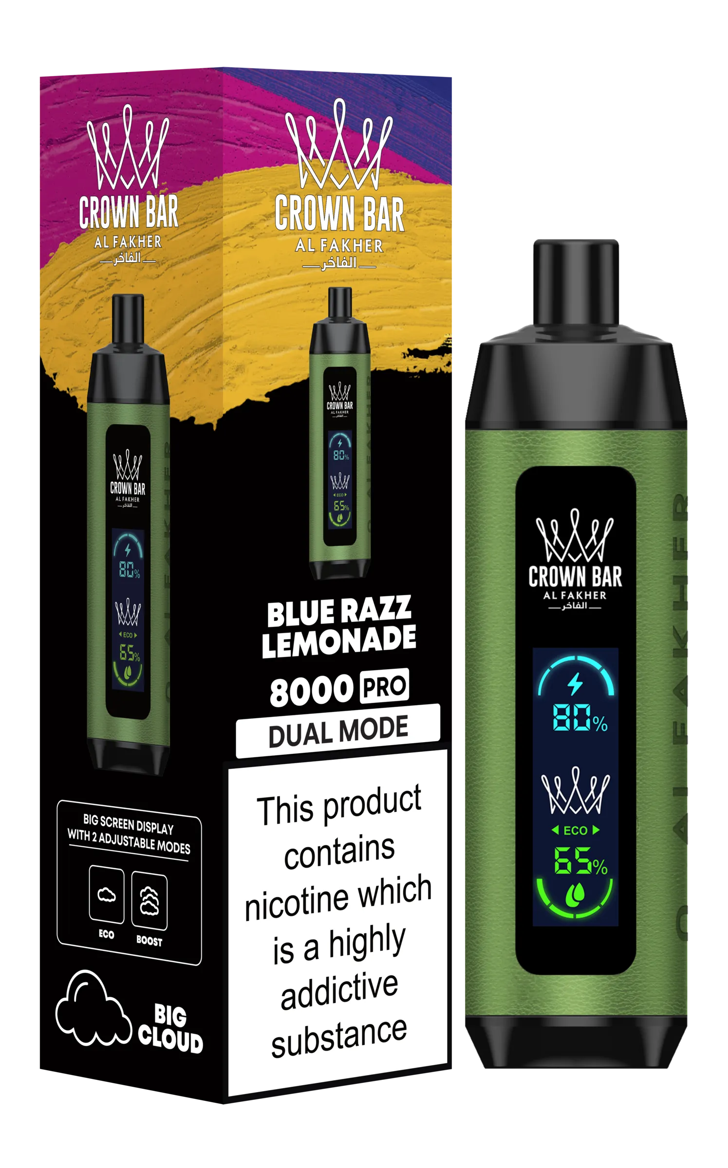 Blue Razz Lemonade Al Fakher Crown Bar PRO 8k