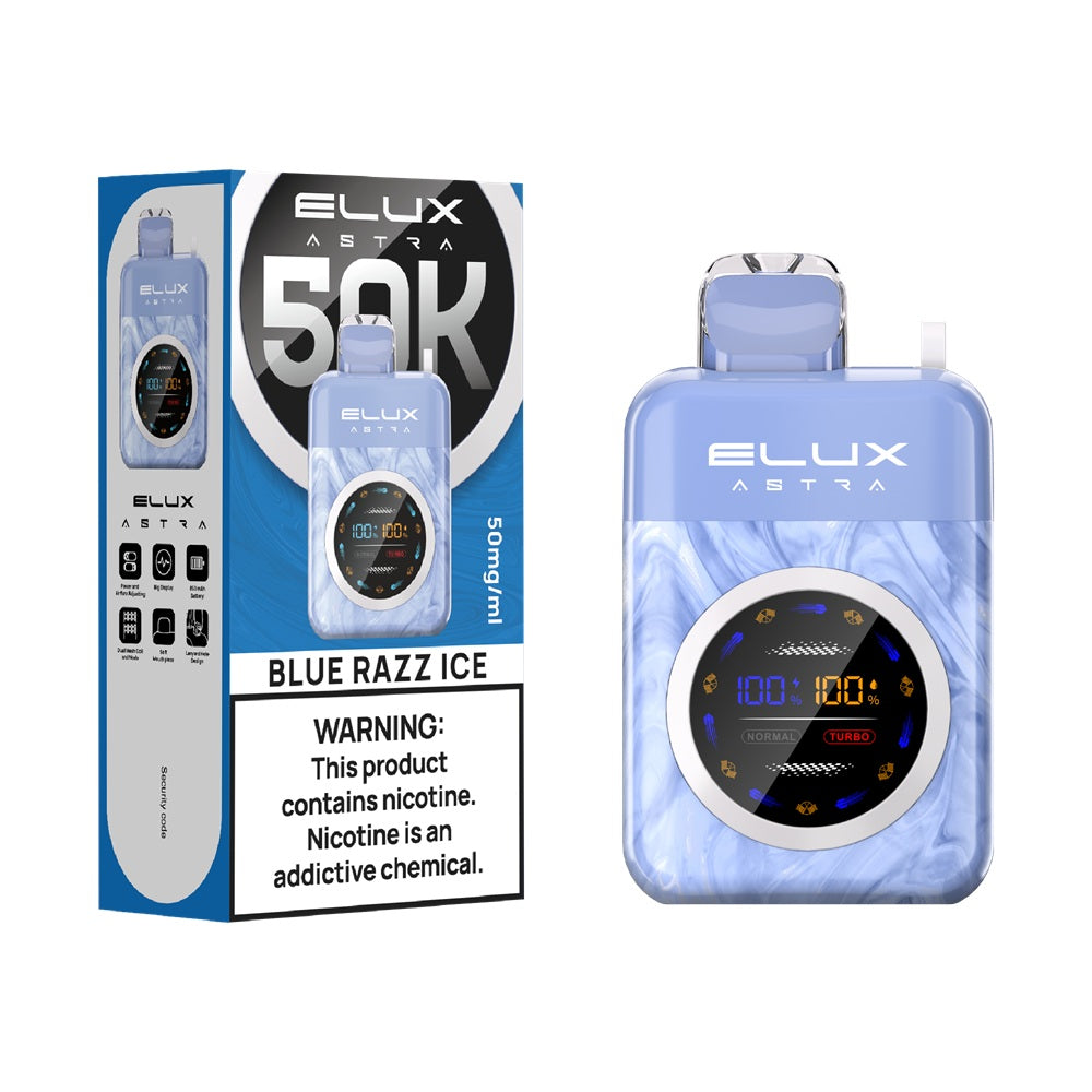 Blue Razz Ice Elux Astra 50K Disposable Vape
