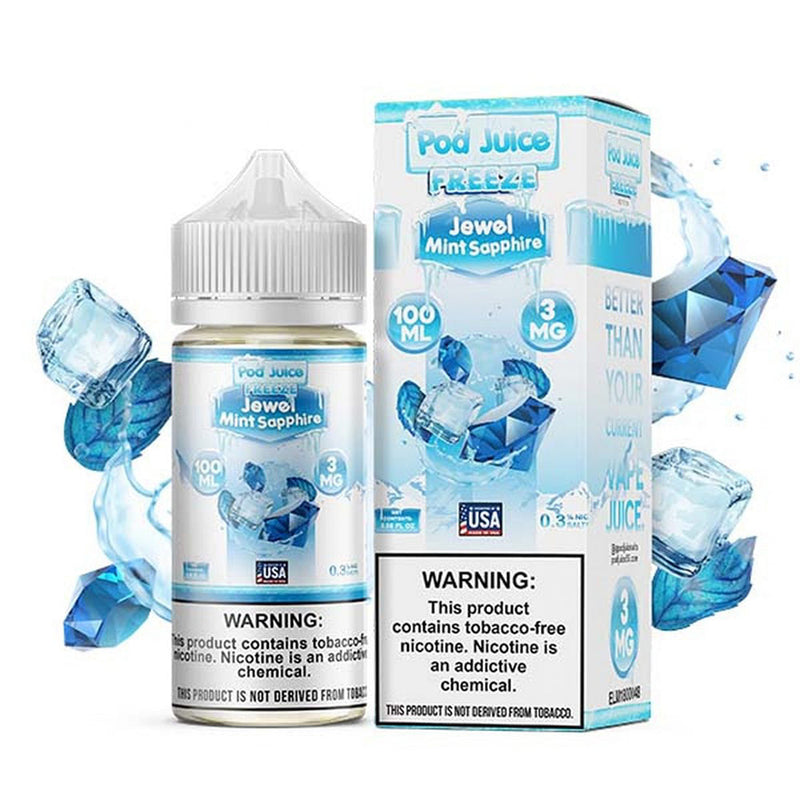 Pod Juice Jewel Mint 100ml 65mg Nicotine Salt E-Liquid - 60mg Vape Juice -  Vape Shack Jewel Mint Pod Juice - 65mg Pack