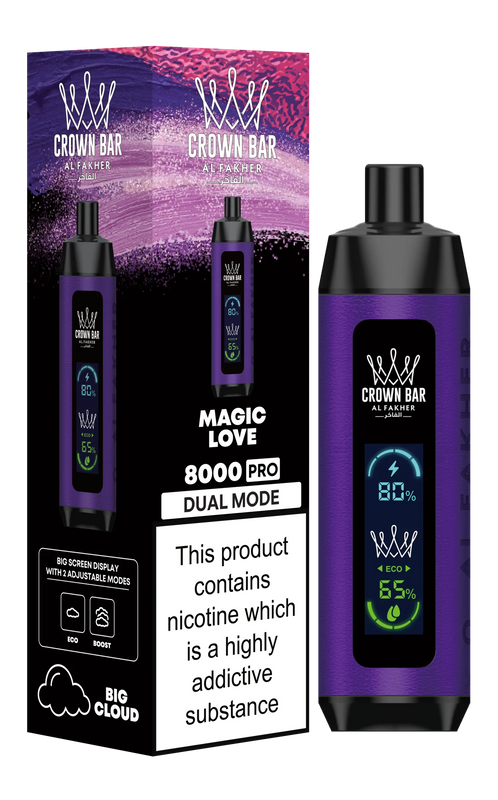 Magic Love Al Fakher Crown Bar PRO 8k Disposable Vape