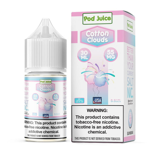 Cotton Clouds By Pod Juice 55 E-Liquids - $13.99 Vape Juice