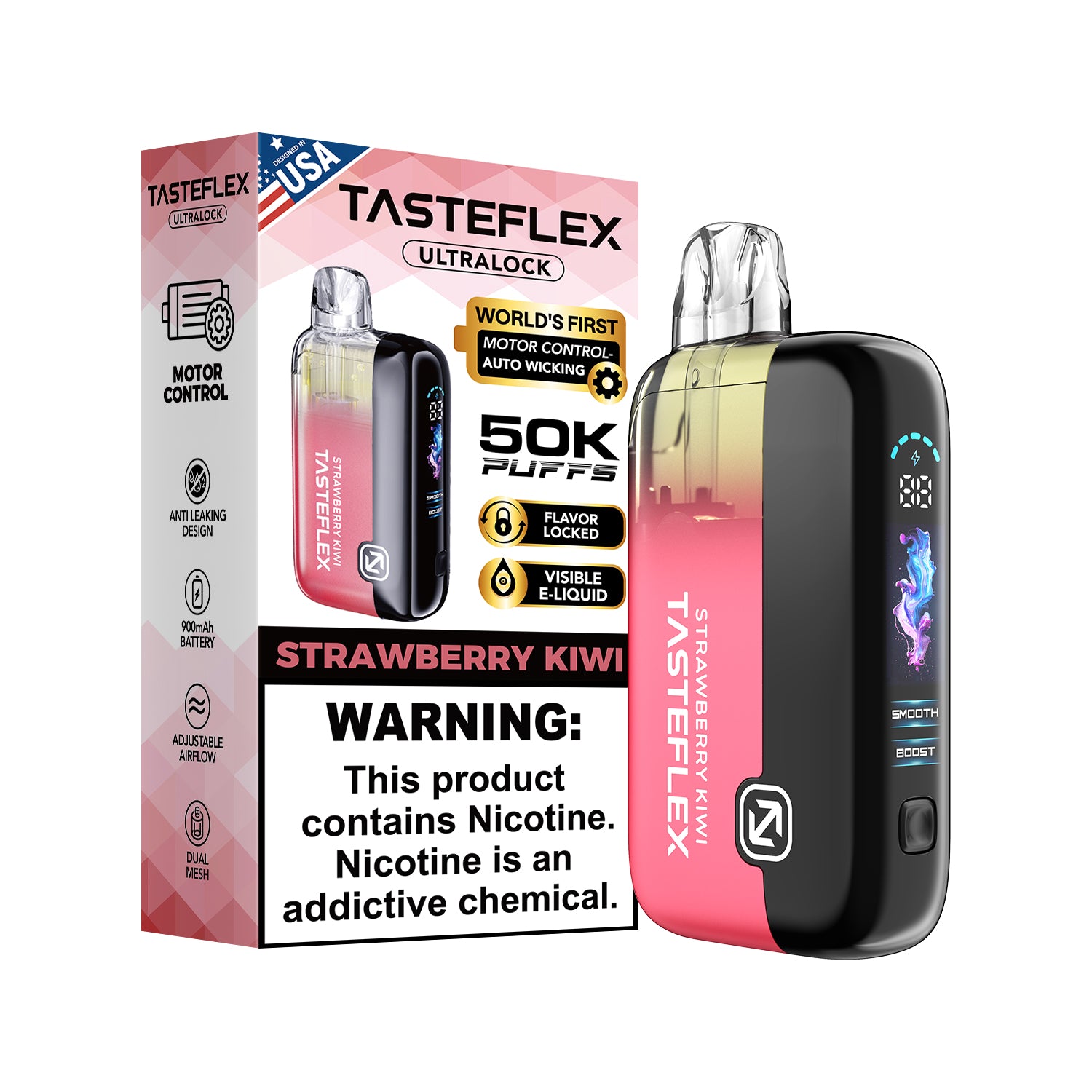 TasteFlex UltraLock 50K Disposable Vape Up to 50k Puffs & Smart Display TasteFlex UltraLock 50K Disposable Vape Up to 50k Puffs & Smart Display