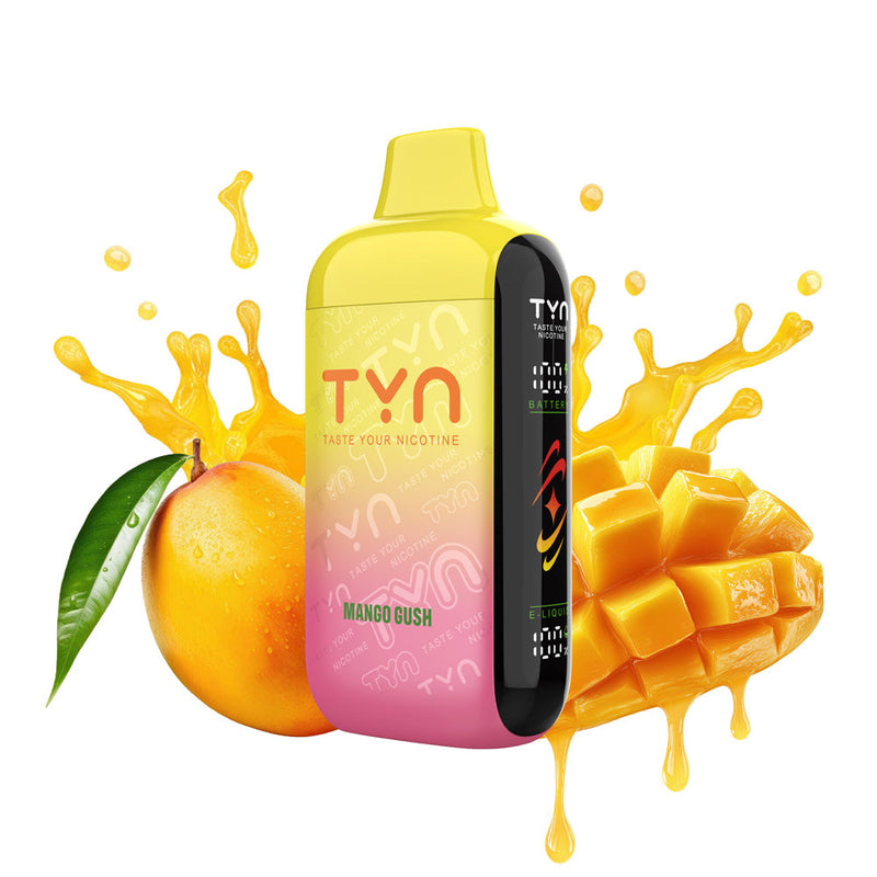 mango vape flavor Gush TYN 50k Disposable vape, Vaporesso Pod inside mtl kit With each inhale Variant:Tobacco