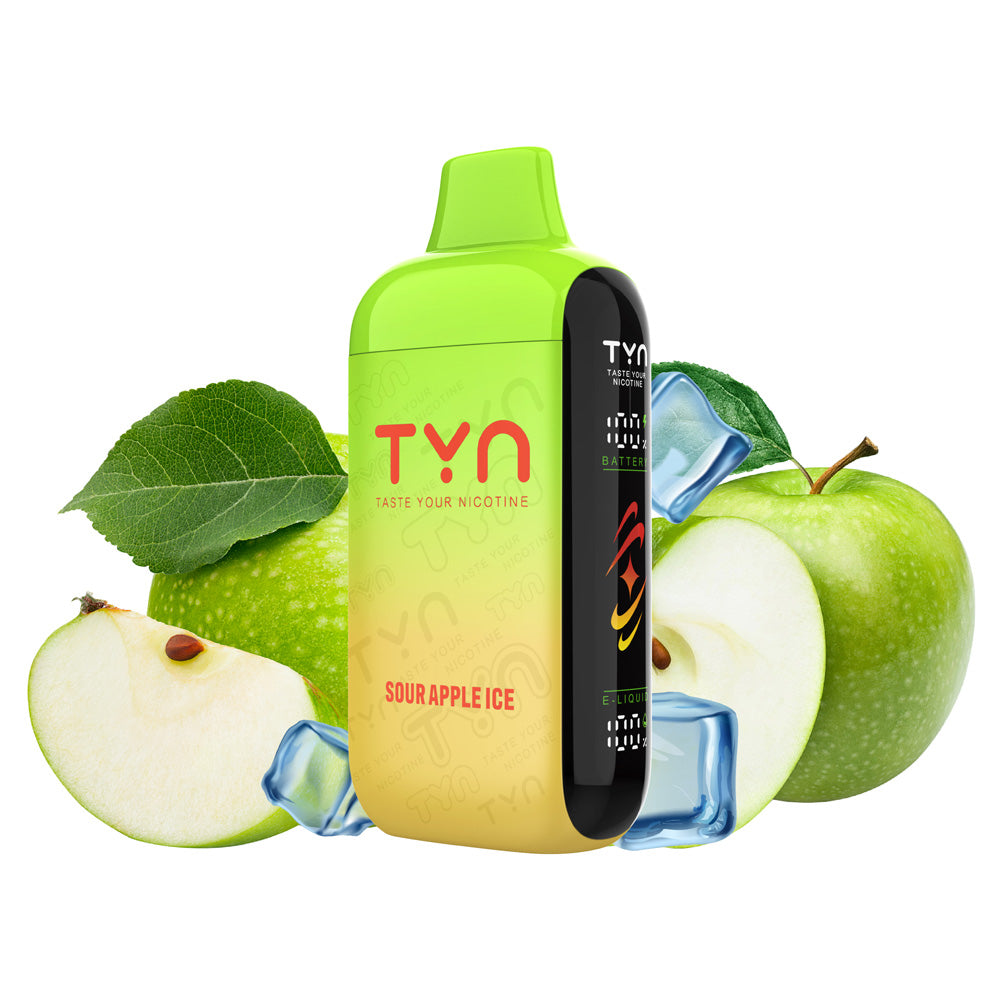 green vape flavor Sour Apple Ice TYN 50k Disposable 50:50 original Strength:20mg (ONT) NJOY Daily Becomes First