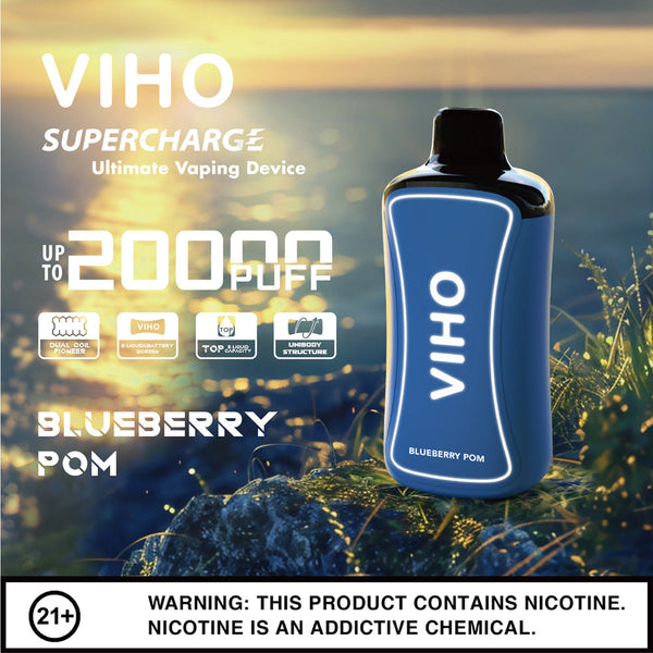 Blueberry Pom VIHO Supercharge 20000 Disposable Vape