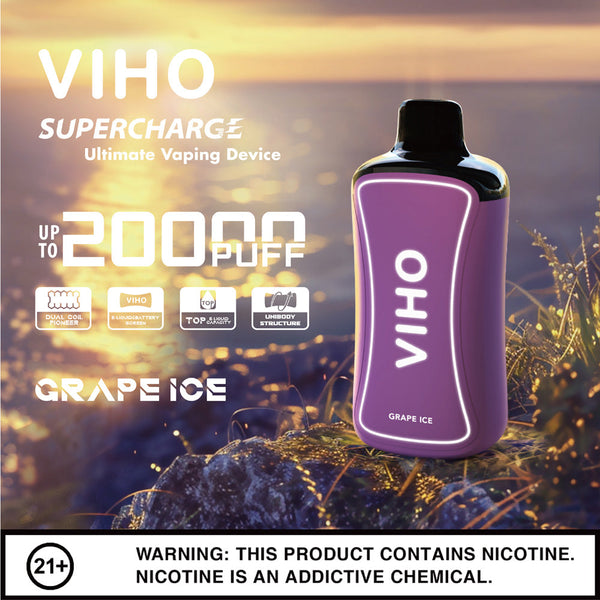 Grape Ice VIHO Supercharge 20000 Disposable Vape
