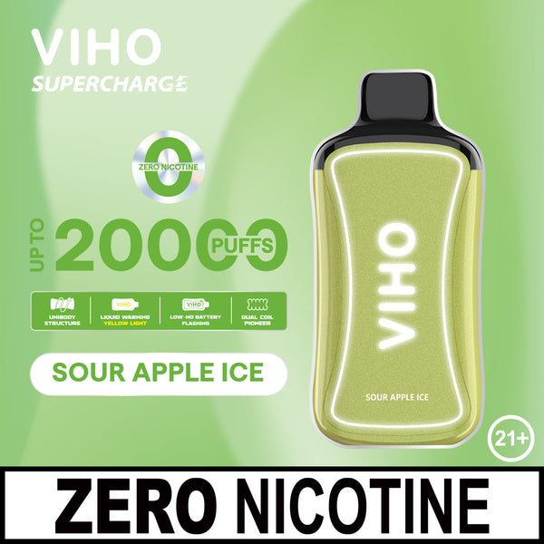 Apple Ice Viho Sour Supercharge Pro 20k Disposable Vape Vapes Smooth Tobacco