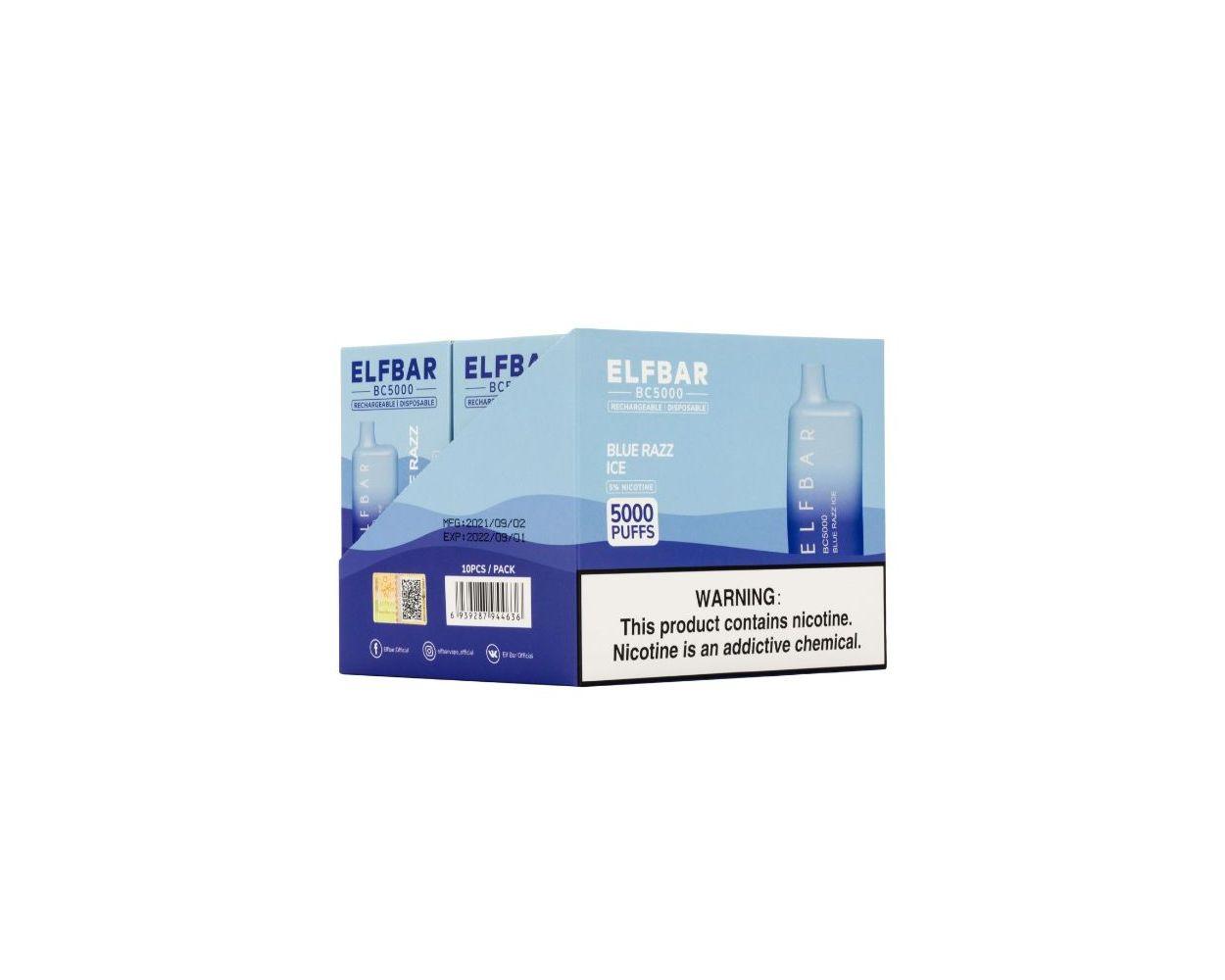 Elf Bar BC5000 – 10 Pack Disposable Vape Case + 10% Bulk Discount sold by VaperDudes.com made by Elf bar | Tags: 10 pack, 5000 puffs, all, Disposables, elf bar