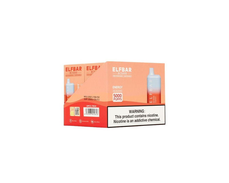 Elf Bar BC5000 – 10 Pack Disposable Vape Case + 10% Bulk Discount sold by VaperDudes.com made by Elf bar | Tags: 10 pack, 5000 puffs, all, Disposables, elf bar