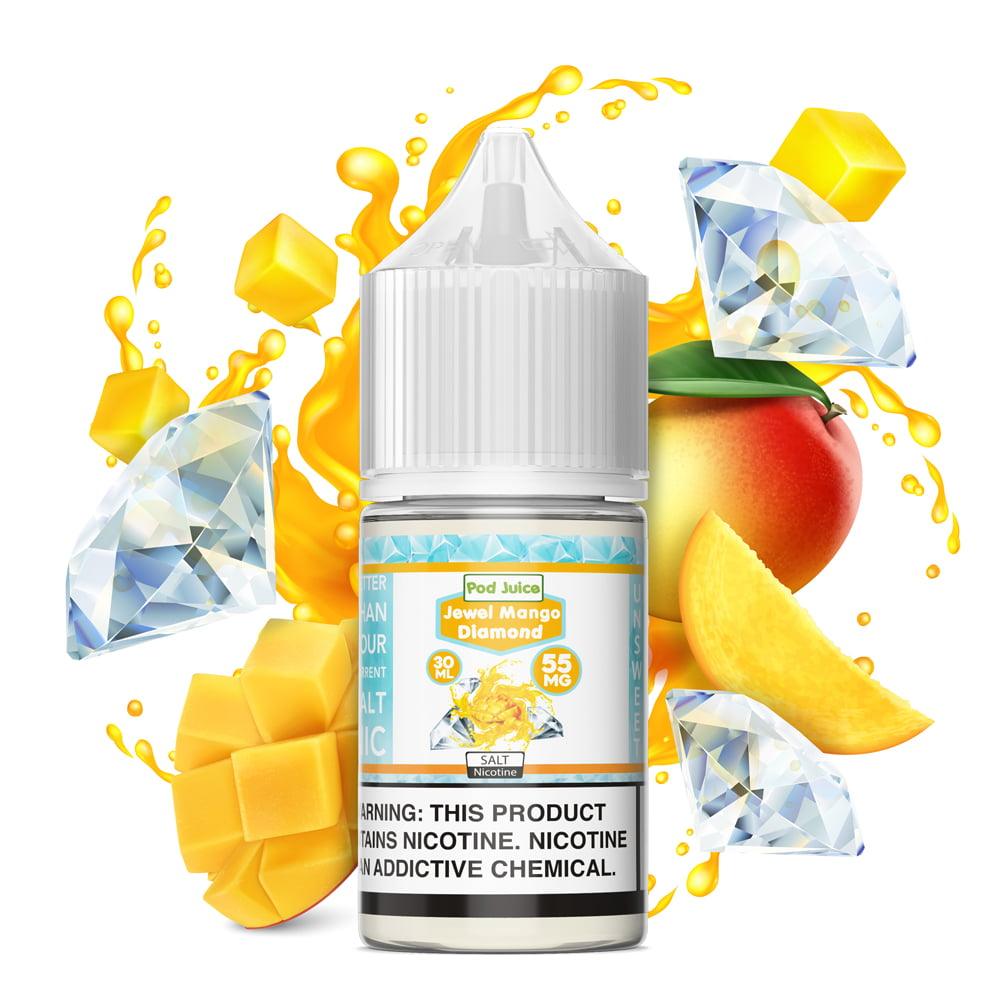 Pod Juice E-Liquids: 55mg/35mg Salt NIC, 43 Flavors Pod Juice E-Liquids: 55mg/35mg Salt NIC, 43 Flavors