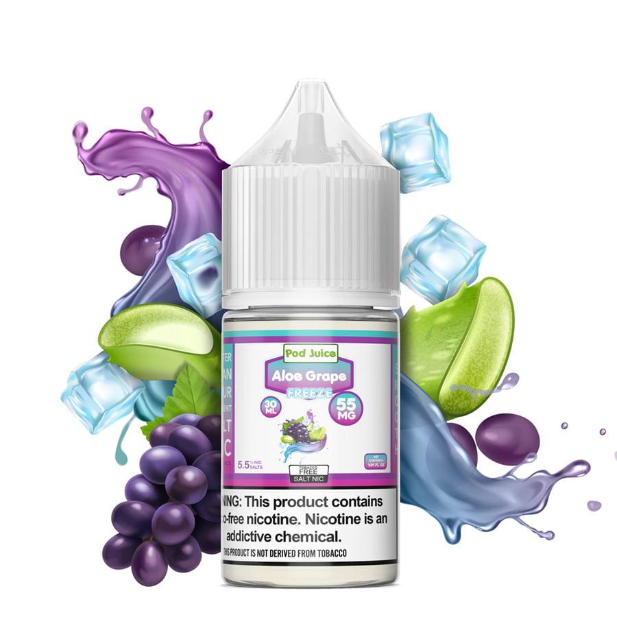 Pod Juice E-Liquids: 55mg/35mg Salt NIC, 43 Flavors Pod Juice E-Liquids: 55mg/35mg Salt NIC, 43 Flavors